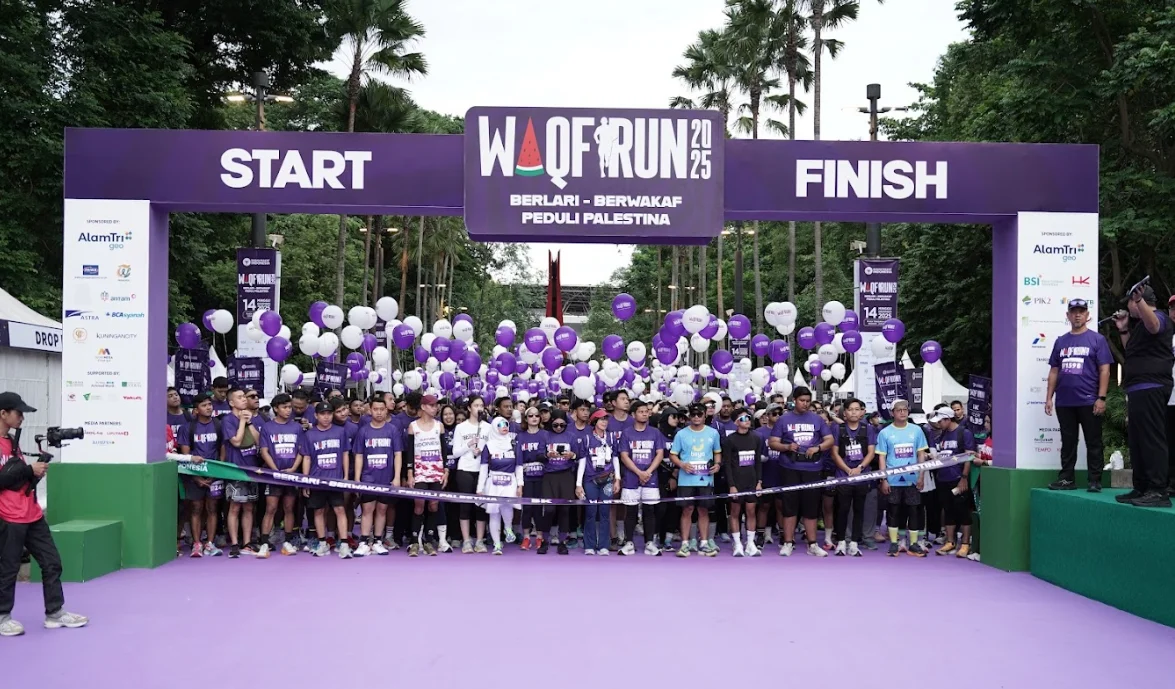 Badan Wakaf Indonesia Sukses Gelar Waqf Run 2025 untuk Warga Palestina dan Bencana Sumatra